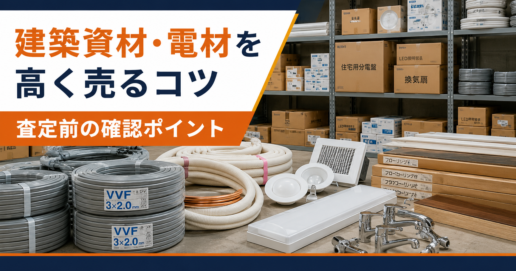 建築資材・電材を高く売るコツ｜査定前の確認ポイント